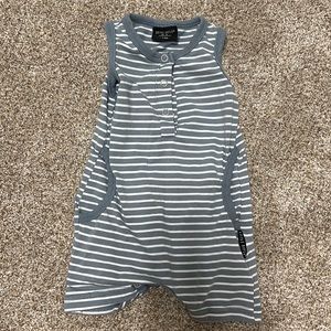 Little bipsy tank top onesie grey/blue